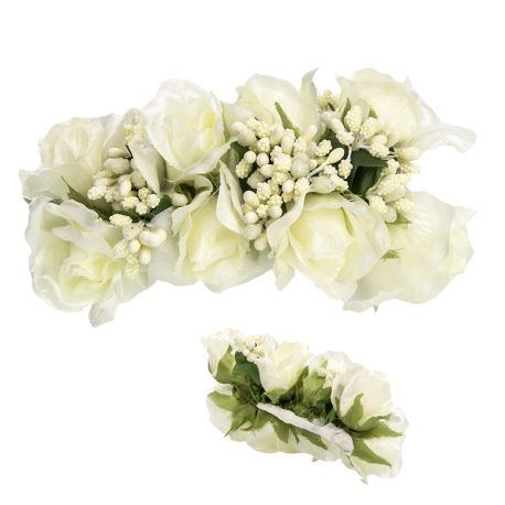 TOCADO DE PELO FLORES BLANCAS 
