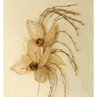 Tocado Dorado y Beige