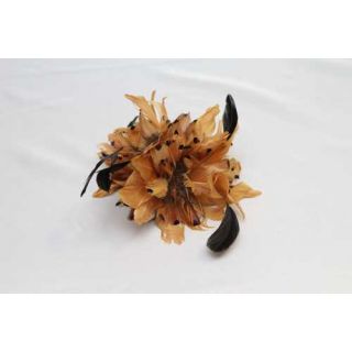 Tocado de Plumas en Marron y Negro