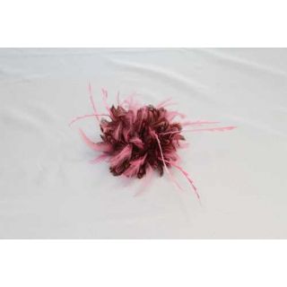 Tocado Montaje de Plumas Pavo Real Tintadas y Avestruz Recortad