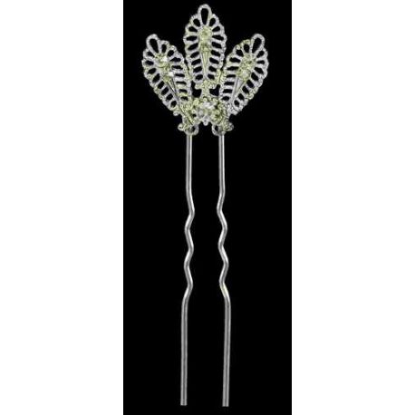 HORQUILLA DE PELO PLATA Y ZIRCONITAS