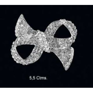 COLETERO LAZO ZIRCONITAS BLANCO 5,5 cm.