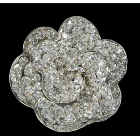 COLETERO ROSA ZIRCONITAS BLANCO 4,5 cm.