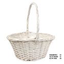 CESTA DE MIMBRE BLANCO 32 CM