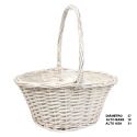 CESTA DE MIMBRE BLANCO 27 CM