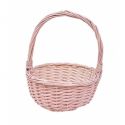 CESTA DE MIMBRE ROSA 27 CM 