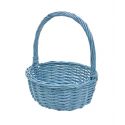 CESTA DE MIMBRE AZUL 37 CM 
