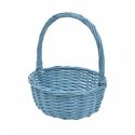 CESTA DE MIMBRE AZUL 32 CM 