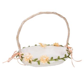 CESTA organdíL CON FLORES SALMÓN