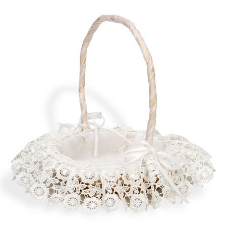 CESTA ENCAJE BLANCO