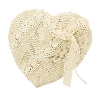 Corazón para llevar alianzas de boda