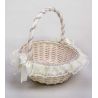 CESTA MIMBRE GDE. CON BRILLANTITOS DEC. BEIG