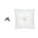 COJIN DE TELA CON PERLAS BORDADO