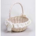 CESTA MIMBRE BLANCA GDE. LUNARES BEIG