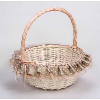 CESTA MIMBRE BLANCA MED. LUNARES marron claro