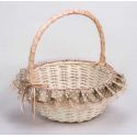CESTA MIMBRE BLANCA GDE. LUNARES marron claro