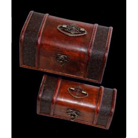 BAUL SET 2 PIEZAS MADERA