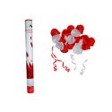 CAÑON DE CONFFETI PETALOS BLN-ROJ 60 CM.