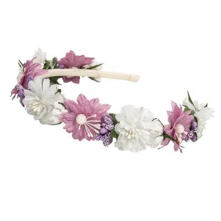 FELPA MALVA Y BLANCA FLORES GRANDES 