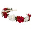 FELPA FLORES ROJAS Y BLANCAS 