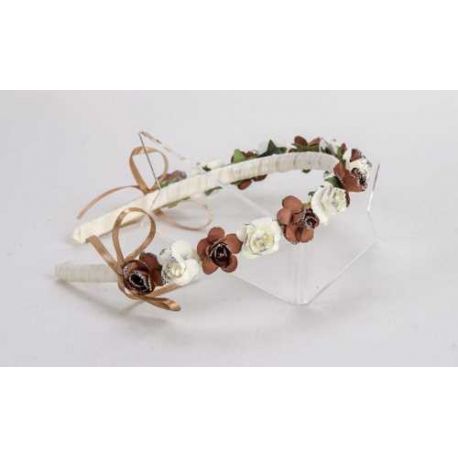 FELPA FLORES BEIGE-MARRON 