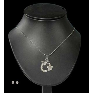 CONJUNTO GARGANTILLA Y PENDIENTES ZIRCONITAS