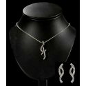 CONJUNTO GARGANTILLA Y PENDIENTES ZIRCONITAS