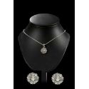 CONJUNTO GARGANTILLA Y PENDIENTES ZIRCONITAS