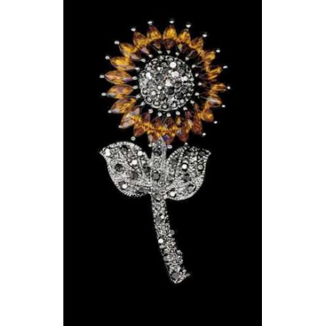 BROCHE GIRASOL NARANJA REF. 5044-2