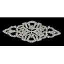 BROCHE NOVIA PLATA Y ZIRCONITAS 8 cm.