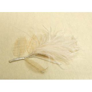 Tocado Blanco-Beige de Novia