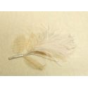 Tocado Blanco-Beige de Novia