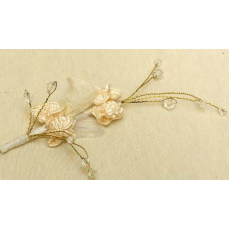 Tocado Beige de Novia