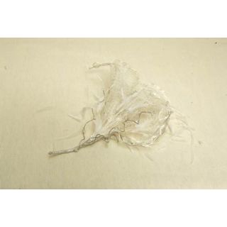 Tocado Blanco y Plata de Novia