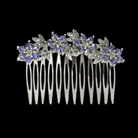 PEINA PLATA Y ZIRCONITAS MALVAS