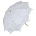 SOMBRILLA ENCAJE BORDADO BLANCO