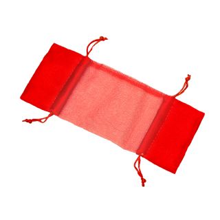 BOLSA organdí CARAMELO 20,5*8 ROJO