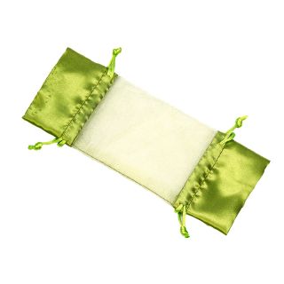 BOLSA organdí CARAMELO 20,5*8 VERDE 