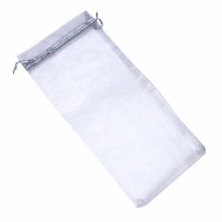 BOLSA DE ORGANZA VINO 11x25 CM. PLATA