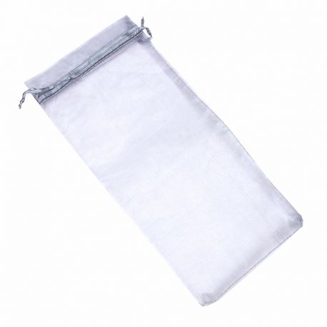 BOLSA DE ORGANZA VINO 11x25 CM. PLATA