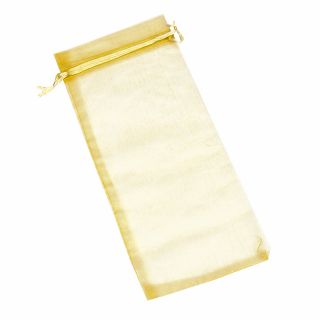 BOLSA DE ORGANZA VINO 11x25 CM. ORO
