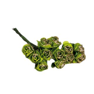 B/12 POM. C/12 ROSAS BRILLO VERDE