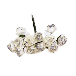 B/12 POM. C/12 ROSAS BRILLO BLANCO