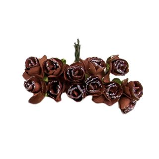 B/12 POM. C/12 ROSAS BRILLO MARRON 