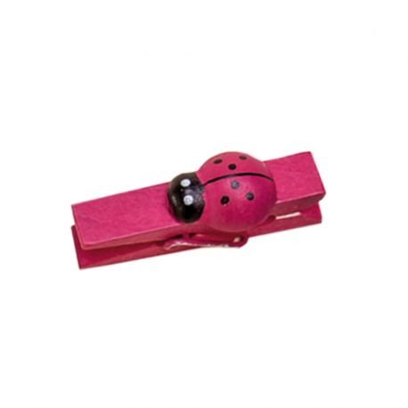 BOLSA 100 PINZA PEQ. MARIQUITAS FUXIA 2,5 CM 