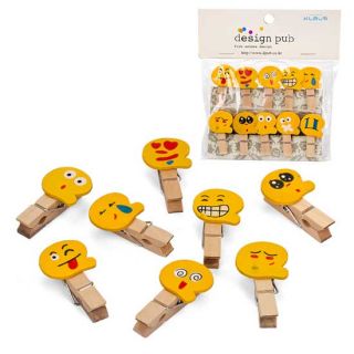 Pinzas emoticonos para decorar