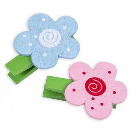 PINZA FLOR LUNARITOS REGALO (6 UNIDADES)
