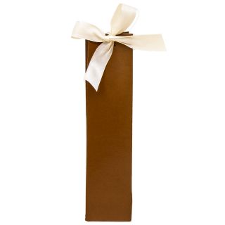 CAJA CONO CON LAZO OCRE
