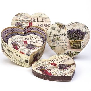 JUEGO CAJAS CORAZON VINTAGE 3 TAMAÑOS