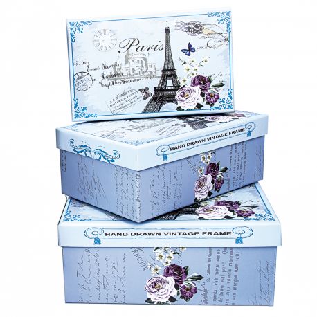 JUEGO DE CAJAS AZUL